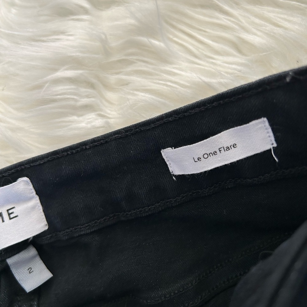 Frame One Flare High Rise Black Jeans - Picture 6 of 9